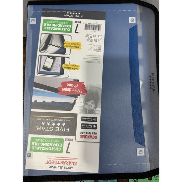 School Supplies-Five Star Customizable Expanding File, Monthly Planner, 6 Pocket - Picture 2 of 8